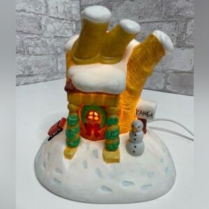 Disney Collection Pooh’s Snowy Village Kanga’s Porcelain Lighted House Christmas